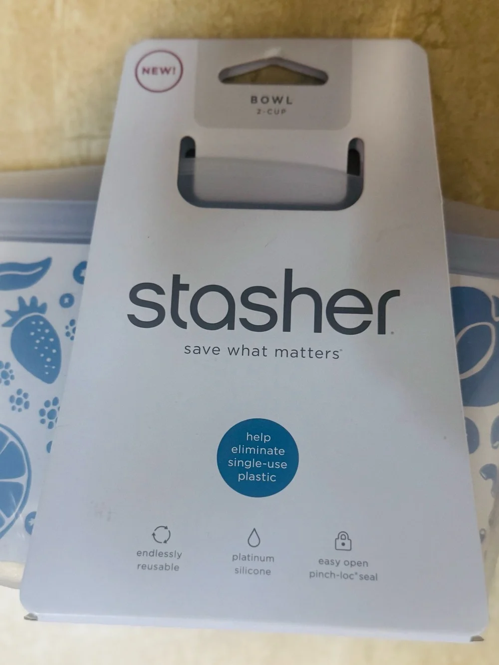 Stasher™ Silicone Reusable  1/2 gallon, 2 Cup Bowl, 3 Sandwich and 1 snack